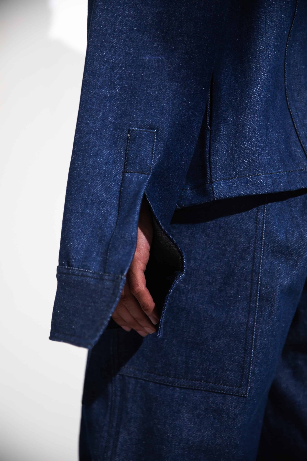 Blue Denim Outfit with long sleeves jacket for Men’s Urban Fashion