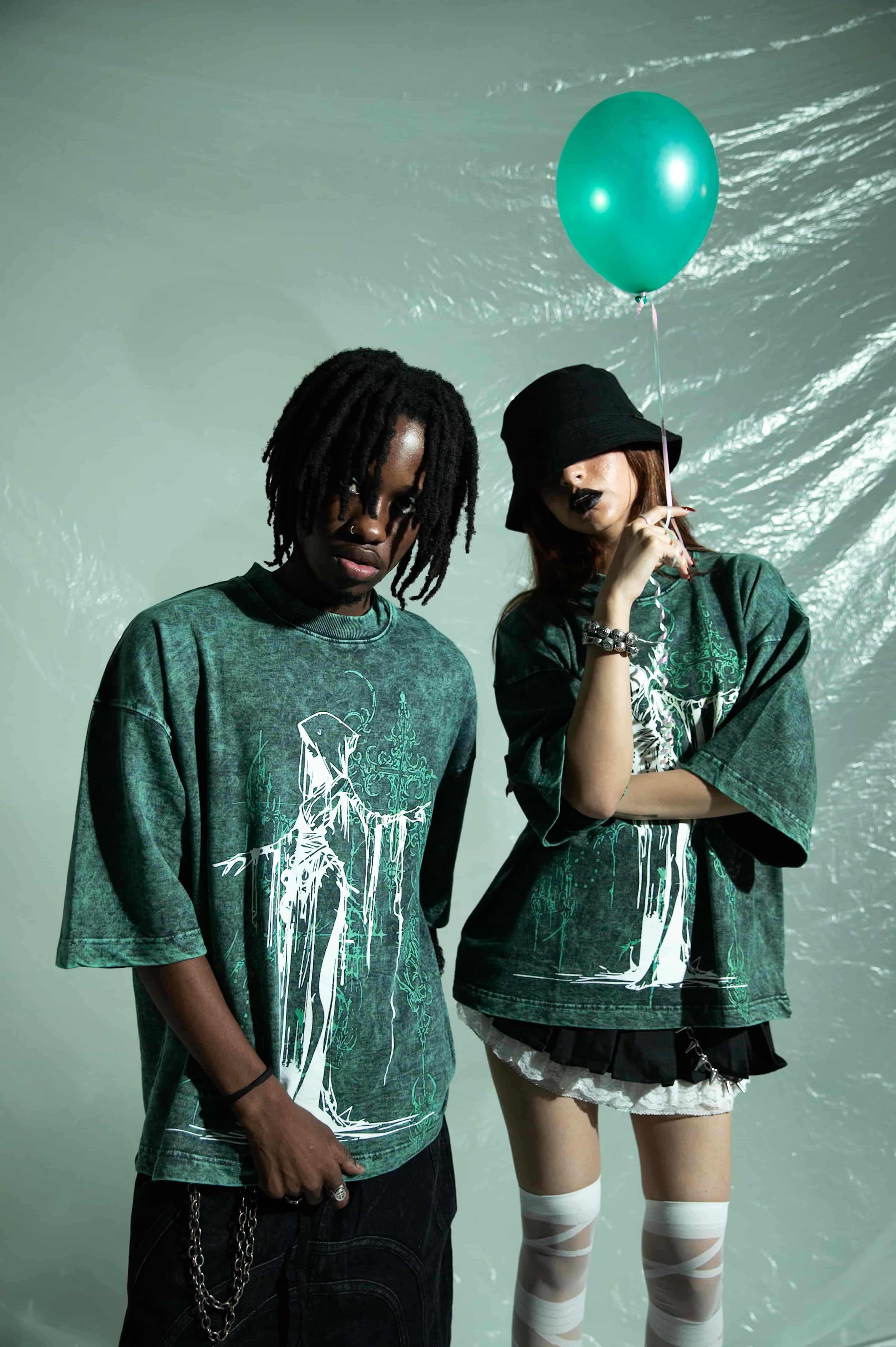 Oversized Green Graphic T-Shirt | Premium Streetwear Tee | Zica Bella