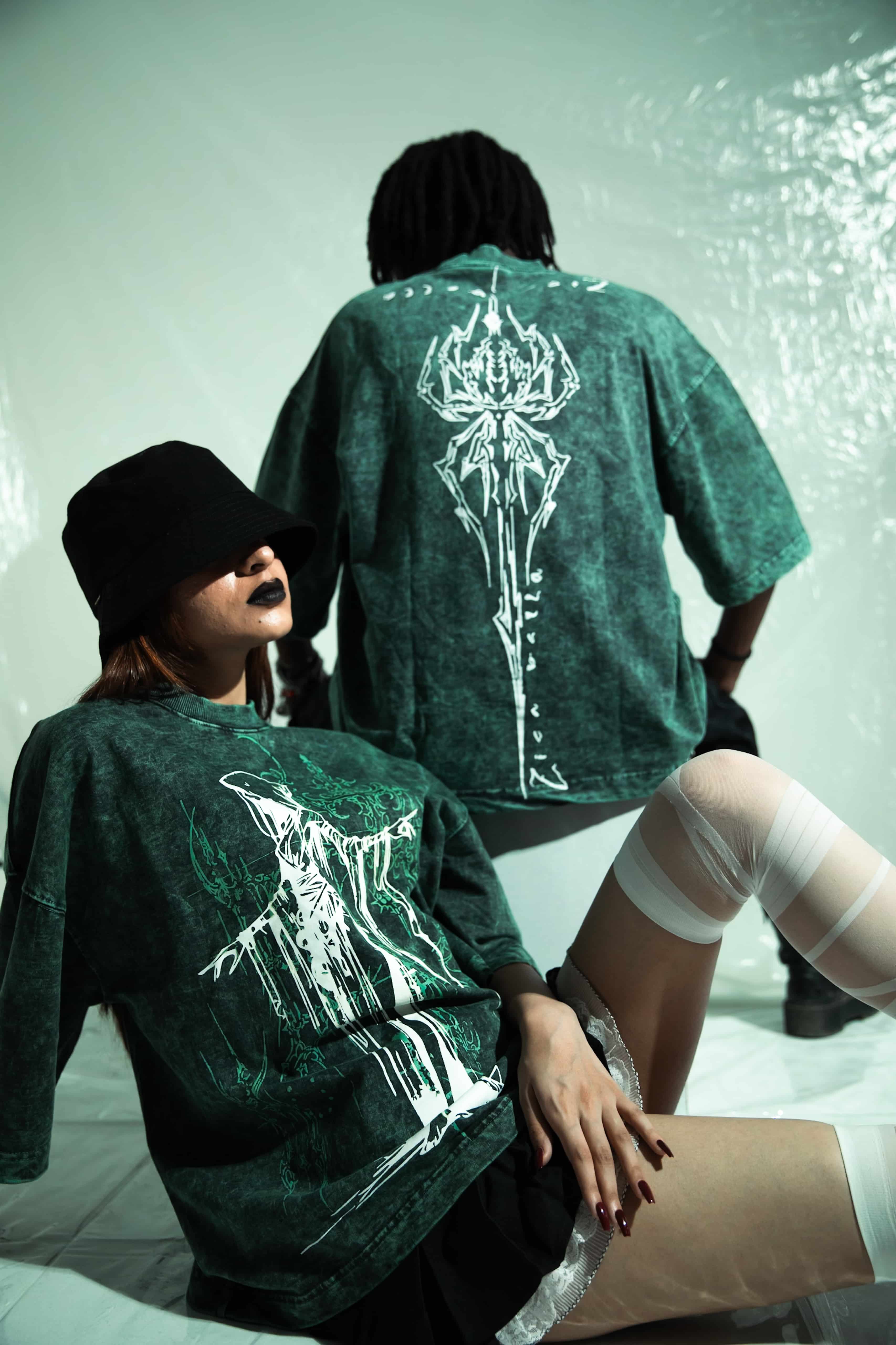 Oversized Green Graphic T-Shirt | Premium Streetwear Tee | Zica Bella