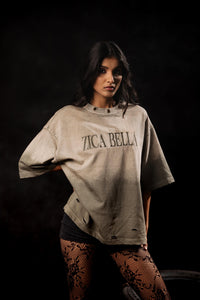  zb gangster relaxed fit oversized grey acid wash T-shirt made from 100% premium cotton