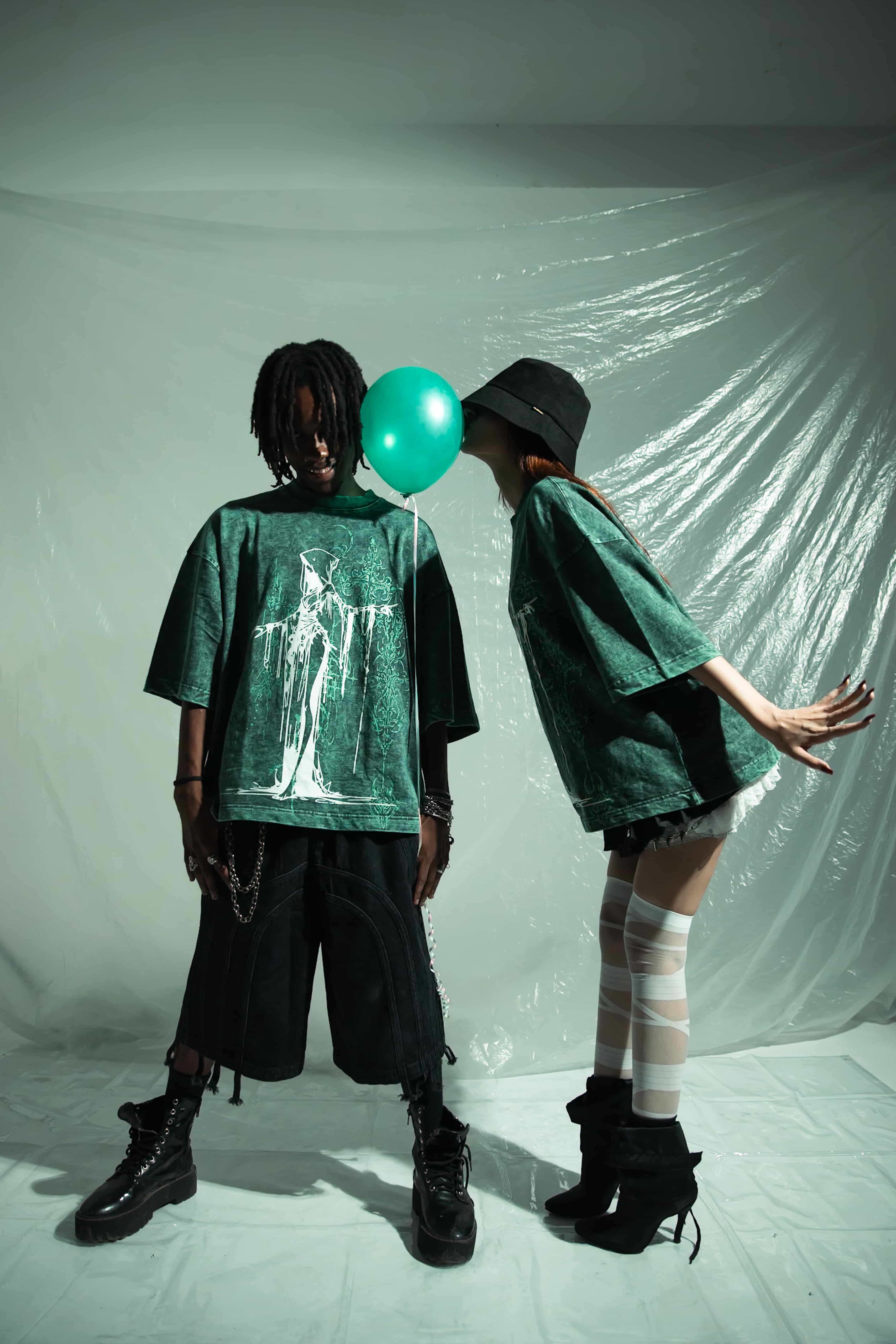 Oversized Green Graphic T-Shirt | Premium Streetwear Tee | Zica Bella